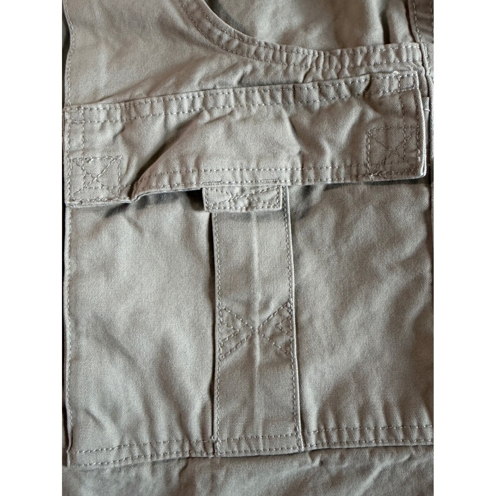 Hook & Tackle Mens Khaki Beer Can Island Fishing Cargo Shorts Size 36 M019910 - Picture 2 of 8